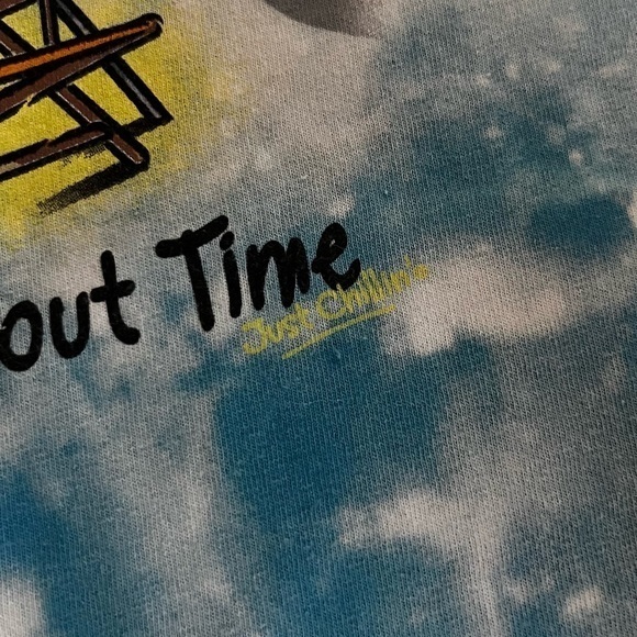 Gildan Check Out Time Bleach Dyed Graphic Short Sleeved T-Shirt Size 2XL - Picture 5 of 7